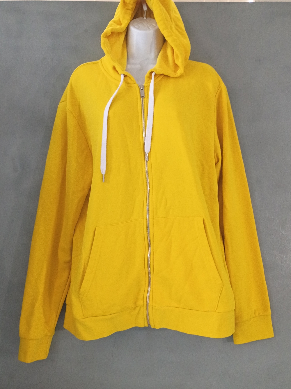 Forever 21 Yellow Zip-Up Hoodie